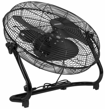 Вентилятор напольный ПОВЫШЕННОЙ МОЩНОСТИ SONNEN FE-45A, d=45 см, 120 Вт, 3 скорости, черный, 455734
