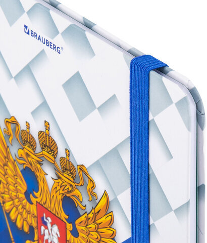 Дневник 1-11 класс 48 л., твердый, BRAUBERG, матовая ламинация, резинка, закладка-ляссе, с подсказом, "Герб", 107238