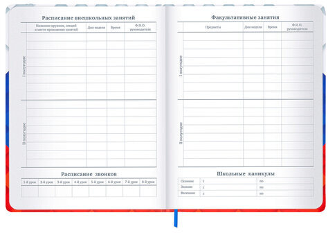 Дневник 1-11 класс 48 л., твердый, BRAUBERG, матовая ламинация, резинка, закладка-ляссе, с подсказом, "Герб", 107238