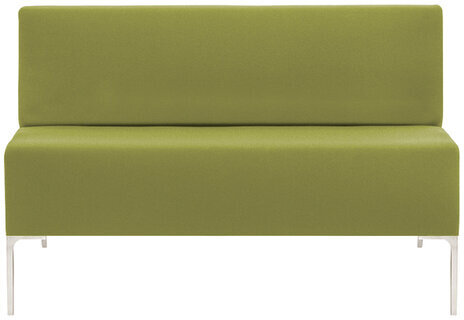 Диван мягкий двухместный "Хост" М-43, 1200х620х780 мм, без подлокотников, экокожа, светло-зеленый