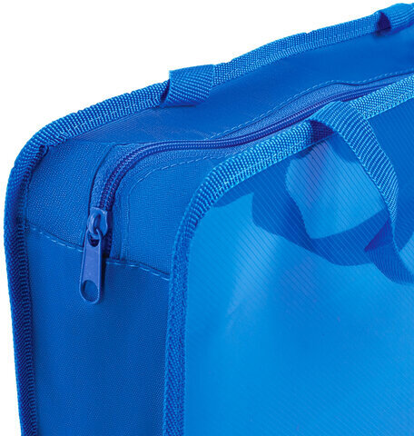 Папка на молнии с ручками ПИФАГОР, А4, пластик, молния сверху, однотонная синяя, 228233