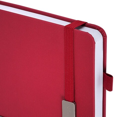 Ежедневник датированный 2026, А5, 138x213 мм, BRAUBERG "Control", под кожу, держатель для ручки, красный, 117124