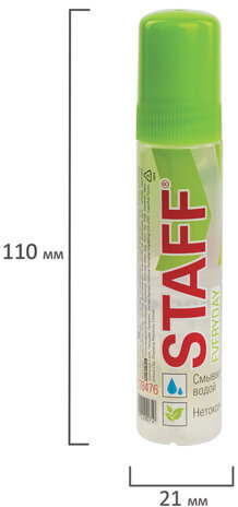 Клей канцелярский STAFF EVERYDAY 30 мл, сетчатый аппликатор, 228476