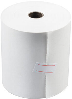 Чековая лента ТЕРМОБУМАГА 80 мм (диаметр 56 мм, длина 50 м, втулка 12 мм), КОМПЛЕКТ 6 шт., 44 г/м2, STAFF, 111954