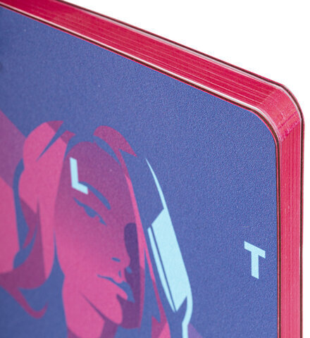 Блокнот А5 (143x210 мм), BRAUBERG VISTA "Ultraviolet", под кожу, гибкий, 80 л., 112061