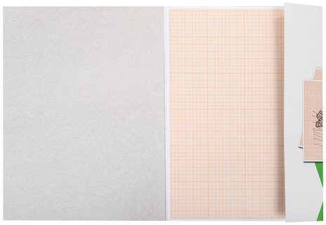 Бумага масштабно-координатная (миллиметровая), папка, А4, оранжевая, 10 листов, 65 г/м2, STAFF, 113484