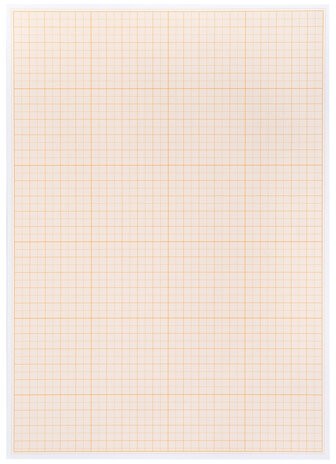 Бумага масштабно-координатная (миллиметровая), папка, А4, оранжевая, 10 листов, 65 г/м2, STAFF, 113484