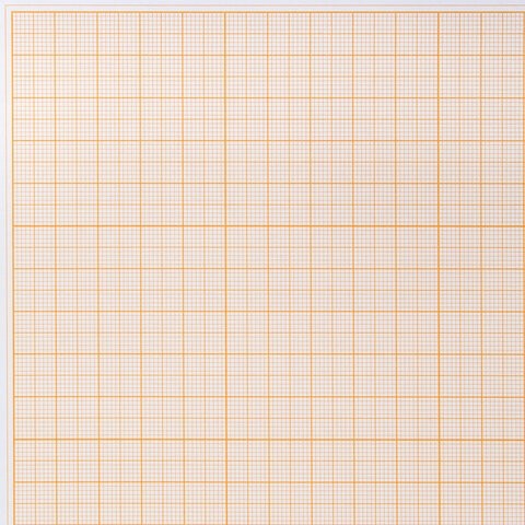 Бумага масштабно-координатная (миллиметровая), папка, А4, оранжевая, 10 листов, 65 г/м2, STAFF, 113484