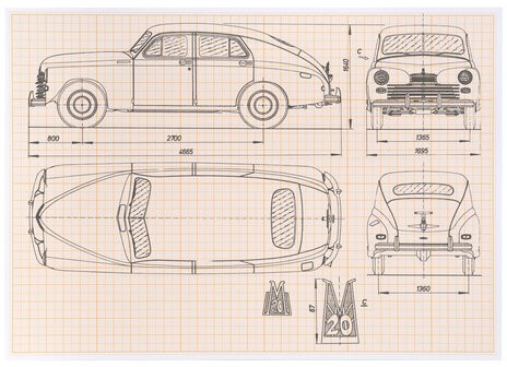 Бумага масштабно-координатная (миллиметровая), папка, А4, оранжевая, 10 листов, 65 г/м2, STAFF, 113484
