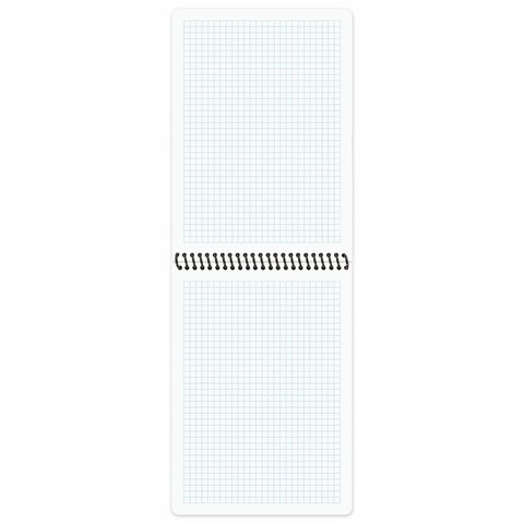 Блокнот А5 80 л., спираль пластиковая, обложка пластик, клетка, BRAUBERG "Metropolis", СИНИЙ, 115569