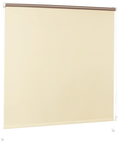 Штора рулонная светонепроницаемая (Блэкаут) BRABIX 100х175 см, кремовый/серебро, 606016