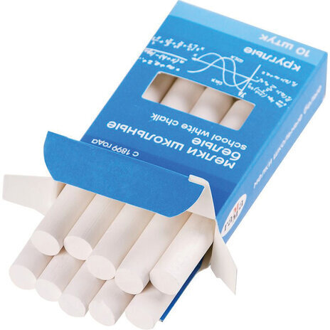 Мел белый ГАММА НАБОР 10 шт., мягкий, круглый, 2308191