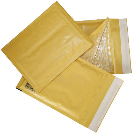 Конверт-пакеты с прослойкой из пузырчатой пленки (250х350 мм), крафт-бумага, отрывная полоса, КОМПЛЕКТ 10 шт., G/4-G.10