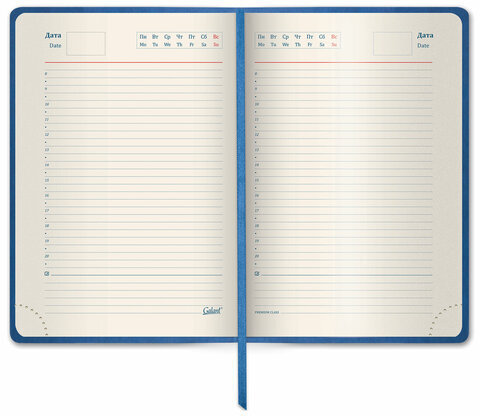 Ежедневник недатированный А5 (148х218 мм) GALANT "Bastian", кожзам, гибкий, 160 л., синий, 126271