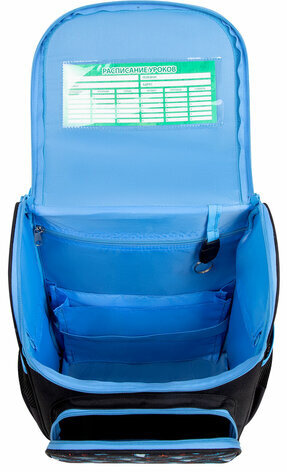 Ранец ПИФАГОР BASIC, 1 отделение, 3 кармана, эргономичная спинка, "Angry shark", 35х28х18 см, 272044