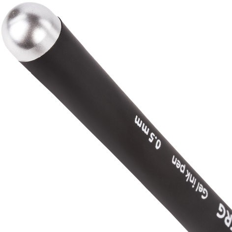 Ручка гелевая с грипом BRAUBERG "Impulse", ЧЕРНАЯ, игольчатый узел 0,5 мм, линия письма 0,35 мм, 141183