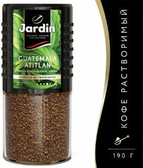 Кофе растворимый JARDIN &quot;Guatemala Atitlan&quot;, сублимированный, 190 г, стеклянная банка, 1668-06
