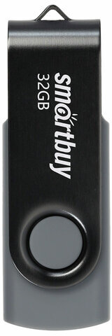 Флеш-диск 32 GB SMARTBUY Twist USB 2.0, черный, SB032GB2TWK
