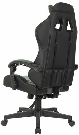 Кресло компьютерное BRABIX "Striker GM-121", синхромеханизм, 2 подушки, экокожа/велюр, черное/серое, 532961