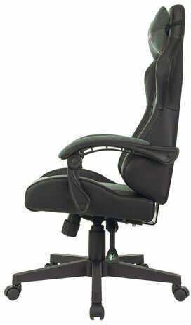 Кресло компьютерное BRABIX "Striker GM-121", синхромеханизм, 2 подушки, экокожа/велюр, черное/серое, 532961