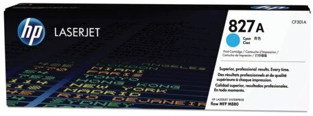Картридж лазерный HP (CF301A) Color LaserJet M880, №827A, голубой, оригинальный, ресурс 32000 страниц