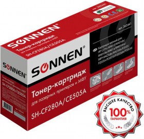 Картридж лазерный SONNEN (SH-CF280A/CE505A) для HP LJ M401/425/P2035/2055, ВЫСШЕЕ КАЧЕСТВО, ресурс 2300 стр., 362441