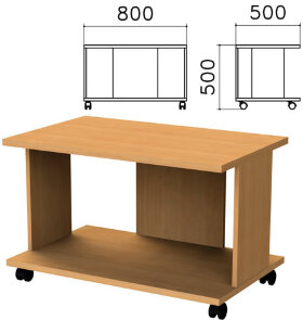 Стол журнальный &quot;Монолит&quot;, 800х500х500 мм, цвет бук бавария, ЖМ02.1
