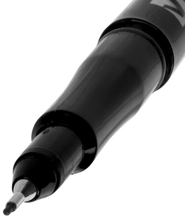 Маркер перманентный BRAUBERG "Super Slim", ЧЕРНЫЙ, тонкий металлический наконечник, 0,8 мм, 151632