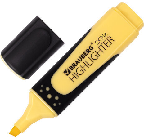 Набор текстовыделителей 12 ЦВЕТОВ на подставке, BRAUBERG "EXTRA", прорезиненный корпус, линия 1-5 мм, 151758