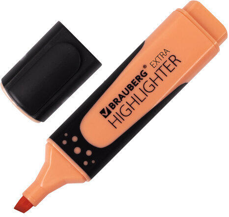 Набор текстовыделителей 12 ЦВЕТОВ на подставке, BRAUBERG "EXTRA", прорезиненный корпус, линия 1-5 мм, 151758