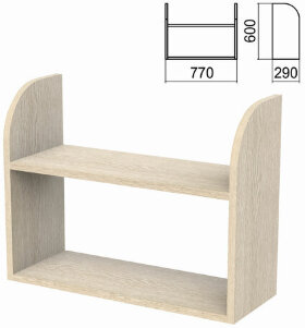 Полка навесная настенная &quot;Арго&quot;, 770х290х600 мм, ясень шимо