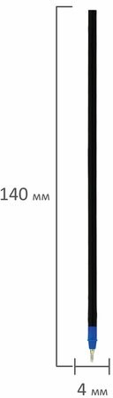 Стержень шариковый масляный PENSAN "My-Tech" 140 мм, СИНИЙ, узел 0,7 мм, линия 0,35 мм, 2240/R