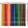 Карандаши акварельные ГАММА "Лицей", 24 цвета, заточенные, шестигранные, кисть, картонная упаковка, 221118_04
