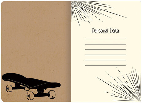 Тетрадь 40 л. в клетку обложка КРАФТ, бежевая бумага 70 г/м2, сшивка, А5 (147х210 мм), СКЕЙТЕР, BRAUBERG, 403757