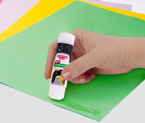 Клей-карандаш "Зверята: панда, слон, леопард" 9 г, фигурный колпачок, 3 шт./блистер, BRAUBERG KIDS, 272473