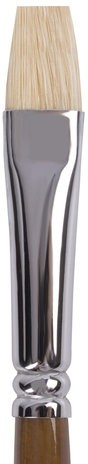Кисть художественная профессиональная BRAUBERG ART CLASSIC, щетина, плоская, № 10, длинная ручка, 200717