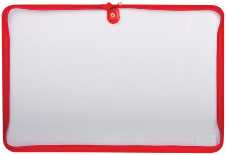 Папка на молнии пластиковая, А4, прозрачная, размер 320х230 мм, ПМ-А4-01/01