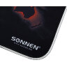 Коврик для мыши игровой с подсветкой SONNEN "LIGHTING", резина+ткань, 350х270х4 мм, чёрный, 513316