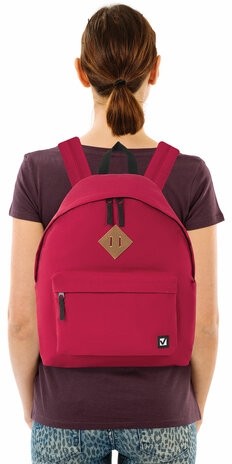 Рюкзак BRAUBERG, универсальный, сити-формат, один тон, красный, 20 литров 41х32х14 см, 225379