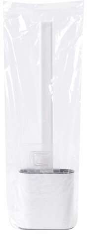 Ершик для унитаза силиконовый FLAT TYPE (плоский) напольный / настенный с креплением, LAIMA, 608131