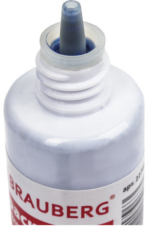 Краска штемпельная BRAUBERG PROFESSIONAL, clear stamp, синяя, 30 мл, на водной основе, 227981
