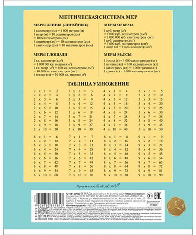 Тетрадь 12 л. HATBER клетка, обложка картон, "Приключения кота Пирожка" (5 видов в спайке), 12Т5В1