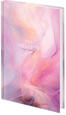 Ежедневник датированный 2026 145х215 мм, А5, STAFF, ламинированная обложка, "Delicate", 117330