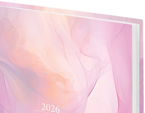 Ежедневник датированный 2026 145х215 мм, А5, STAFF, ламинированная обложка, "Delicate", 117330