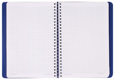 Тетрадь А5 (148x218 мм), BRAUBERG "Office PRO", гибкая, под кожу, гребень, 80 л., синяя, 111045