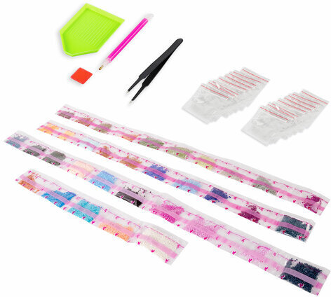 Картина стразами (алмазная мозаика) 30х40 см, ОСТРОВ СОКРОВИЩ "Васильки и ромашки", без подрамника, 662573