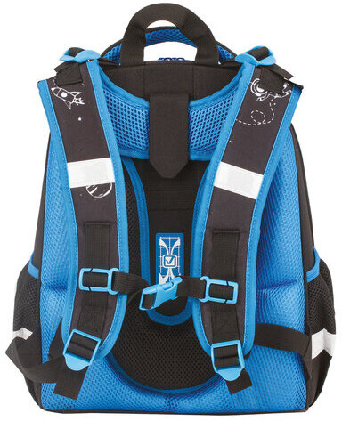 Ранец BRAUBERG PREMIUM, 2 отделения, с брелком, "Moon", СВЕТЯЩИЙСЯ, 38х29х16 см, 229905