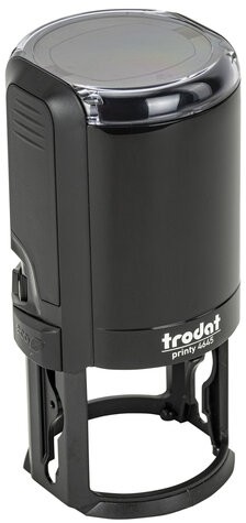 Оснастка для печатей, оттиск D=45 мм, синий, TRODAT 4645, корпус черный, крышка, подушка, 46045/4645