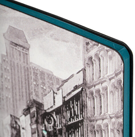Блокнот А5 (143x210 мм), BRAUBERG VISTA "Old New York", под кожу, гибкий, 80 л., 112062