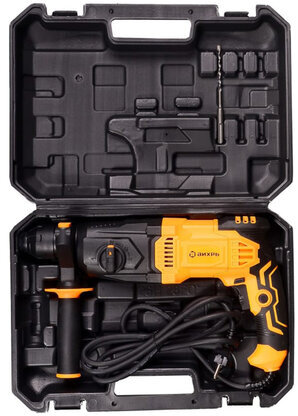 Перфоратор сетевой, 1000 Вт, 1100 об/мин, 4900 уд/мин, патрон SDS PLUS, ВИХРЬ П-1000К 72/3/7